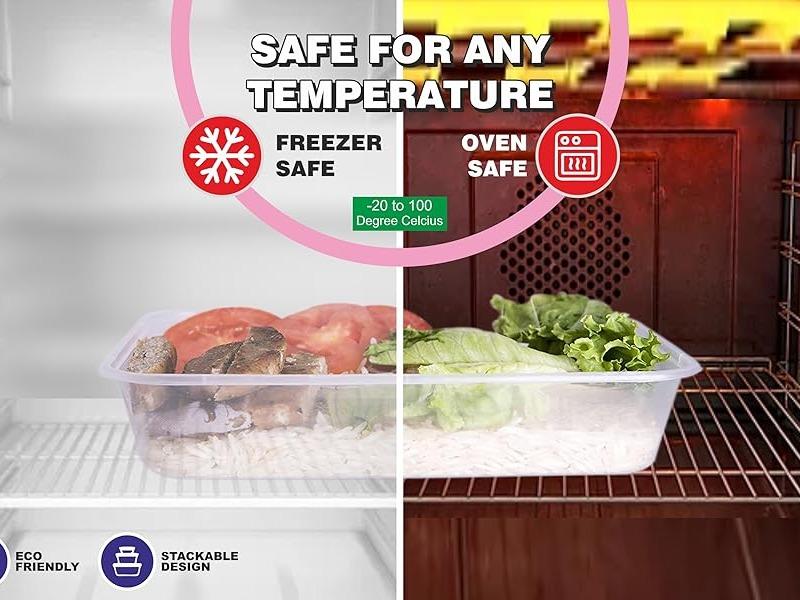 Clear Food Storage Containers 500ml Lids