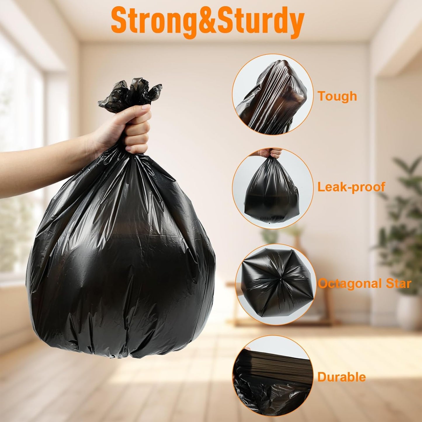 Ultra Heavy Duty Black Bin Bags
