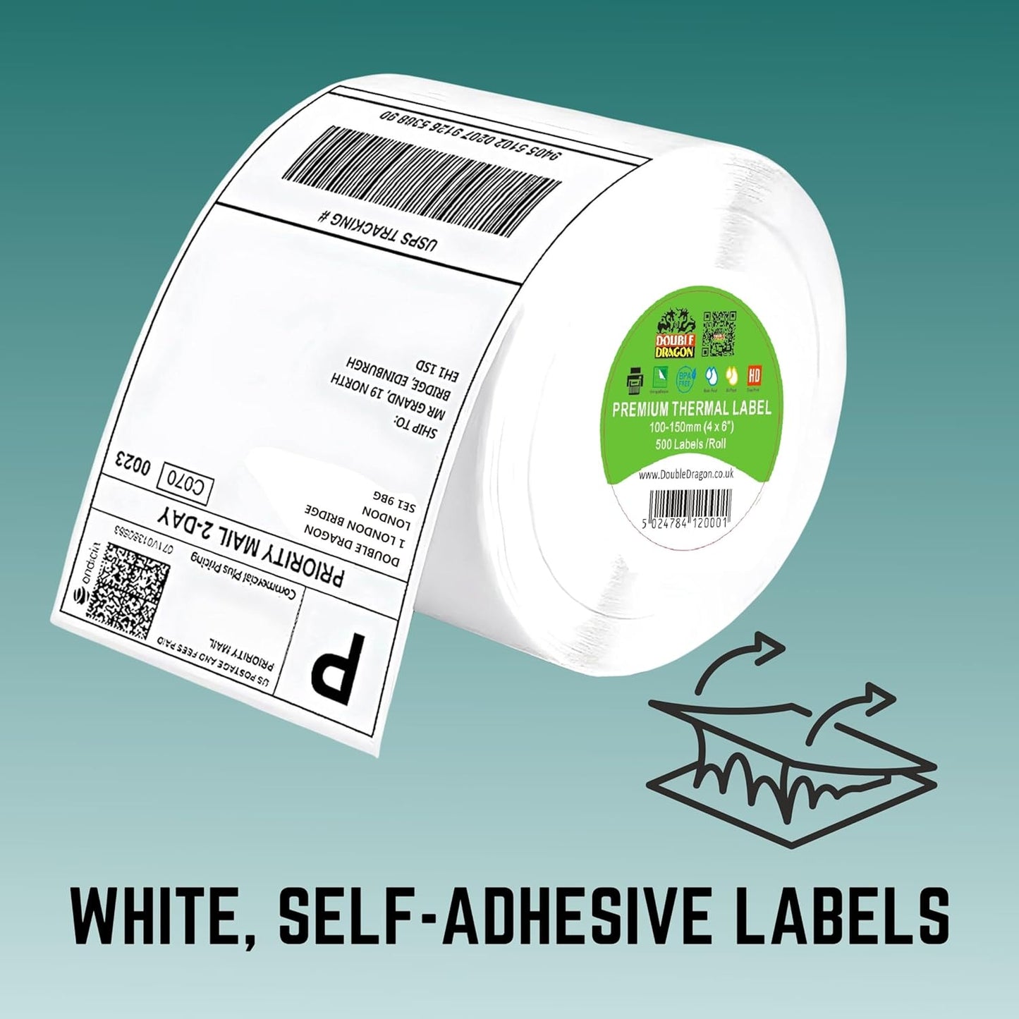Thermal Shipping Labels 100x150mm Roll