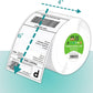 Thermal Shipping Labels 100x150mm Roll