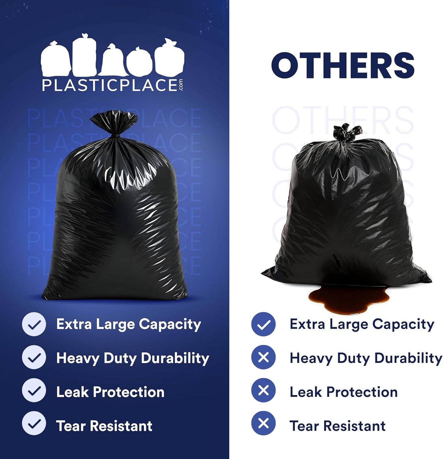 Ultra Heavy Duty Black Bin Bags
