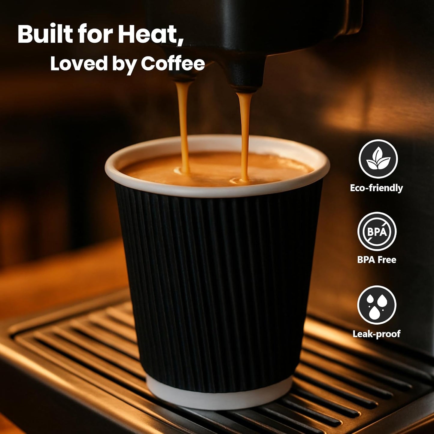 Insulated Ripple Coffee Cups Lids