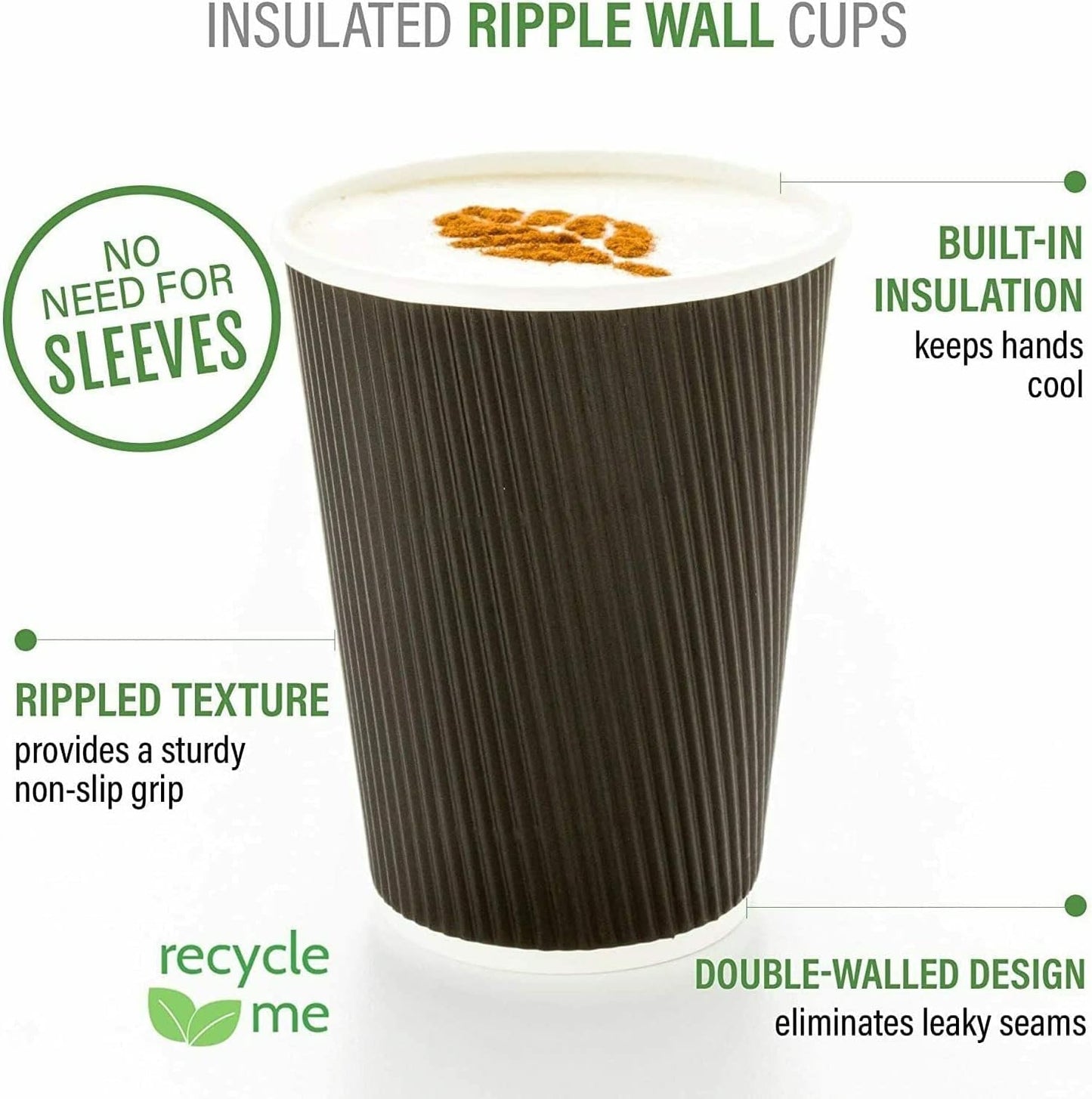 Insulated Ripple Coffee Cups Lids