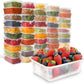Clear Food Storage Containers 500ml Lids