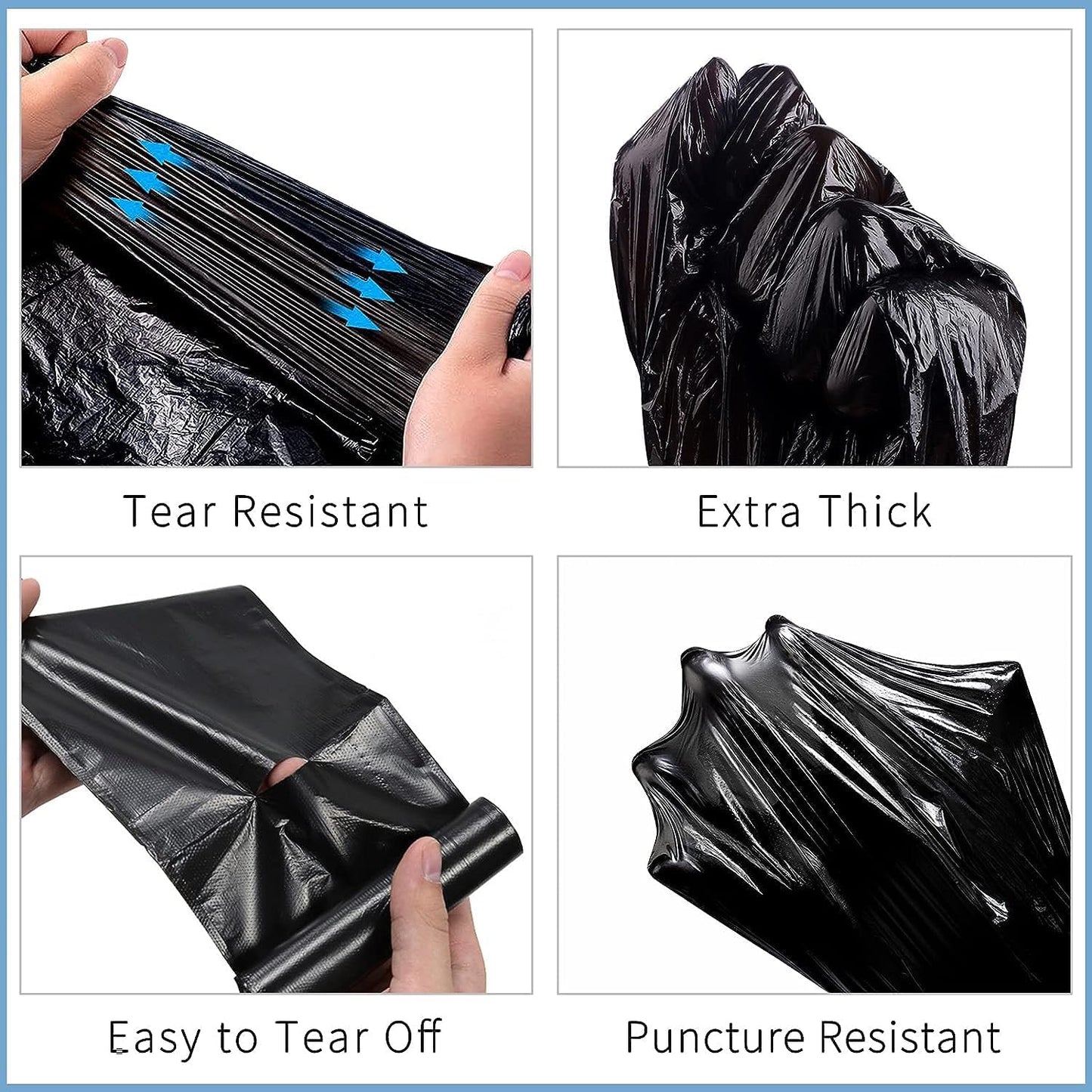 Heavy Duty 100L Black Bin Bags