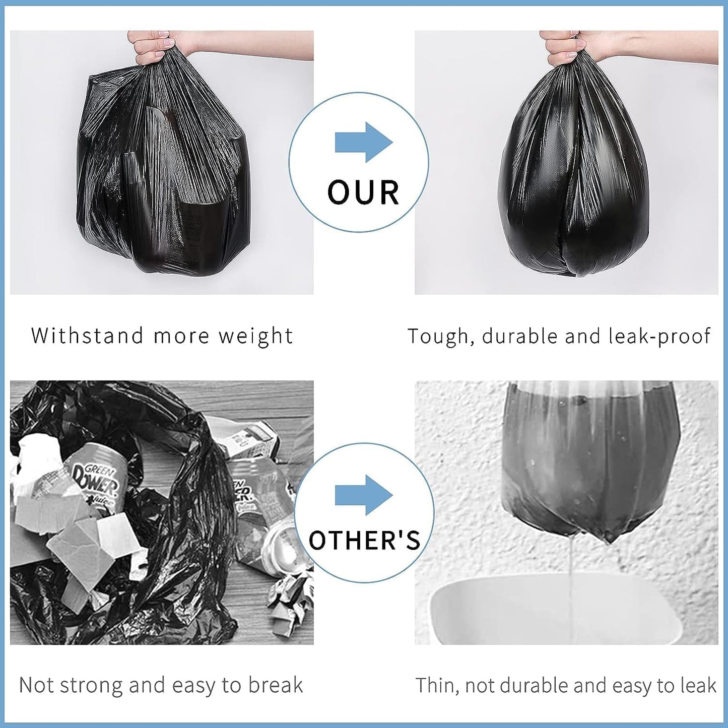 Heavy Duty 100L Black Bin Bags
