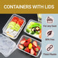 Clear Food Storage Containers 500ml Lids